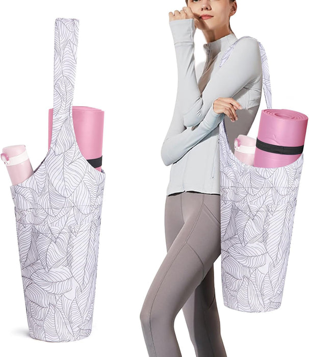 Yoga Mat Bag for Women with Mat Carrier Large Size Pocket