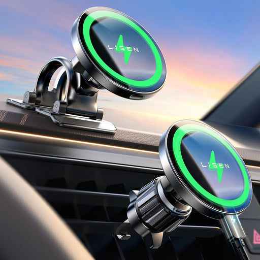15W MagSafe Car Mount Charger, Magnetic Phone Holders for Your Car