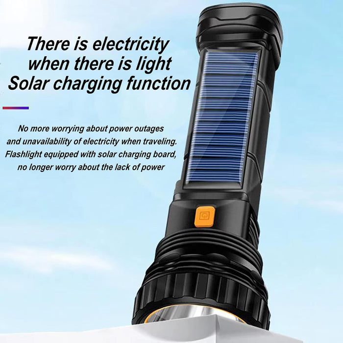 Solar Flashlight, Rechargeable flashlights for Camping, Home