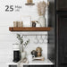 Bathroom Floating Shelves for Wall (Brown, Set of 2, 15.7")