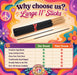 Japanese Cherry Blossom Incense Sticks 11" - 1 Bundle 85 to 100 Sticks - Smooth and Clean Long Burn Time, 45 to 60 Minut