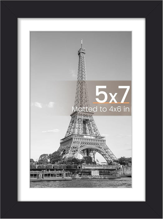 5x7 Picture Frame, Wall Decor Photo Frames, Black 1 Pack
