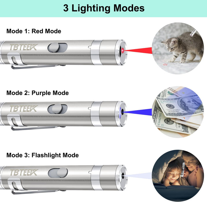 Cat Toys, Rechargeable, 3 Light Modes & 5 Fun Patterns