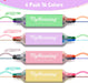Pastel Highlighters, Cute 4 Pack 16 Colors Dual Tip No Bleed