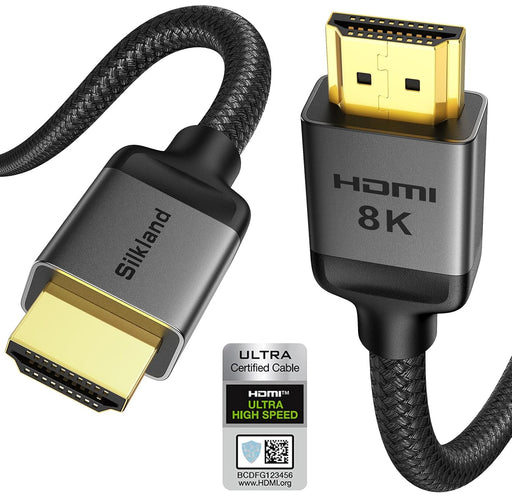 Certified HDMI 2.1 Cable Ultra High Speed 48Gbps Braided HDR 6.6FT