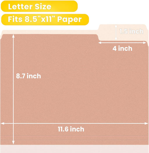 File Folders, 30 Pack Manilla Folders 8.5 x 11, Colored File Folders Home Office School Supplies for Documents Files Paper,6 Pastel Colors