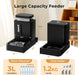 Automatic Cat Feeder, Gravity Cat Food Dispenser, 0.8Gal x 2, Black