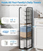 Narrow Towel Storage for Bathroom, 3-Tier Free Standing Bathroom Towel Rack Organizer with Shelf for Small Bath, Pool, B