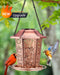 Solar Bird Feeders for Outdoors Hanging - Premium Grade Metal Bird Feeder, Chew-Proof, Weather and Water Resistant Wild 
