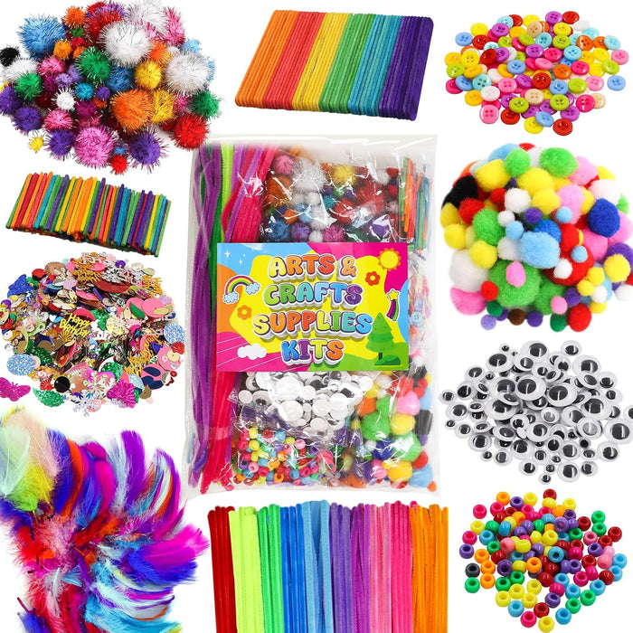 Arts and Crafts Supplies for Kids Craft Materials 1850Pcs