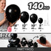 Black Balloons 140pcs Different Sizes of 18 12 10 5 Inch