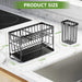 2-Tier Kitchen Sink Caddy Organzier Rack with Dish Brush Sponge Holder