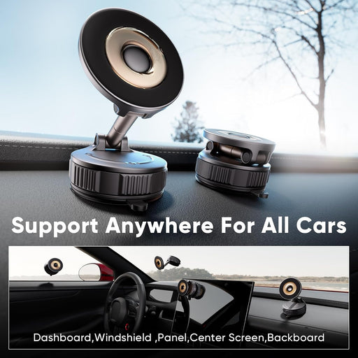 Car Phone Holder for Magsafe [80+LBS Max Suction & 2500gf Magnetic]