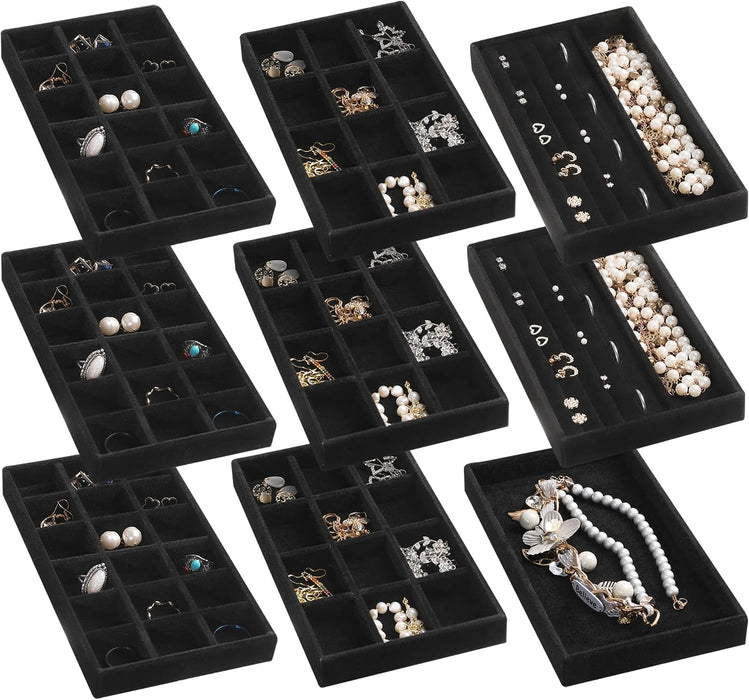 Jewelry Trays for Drawer,Set of 9 Jewelry Organizer and Storage