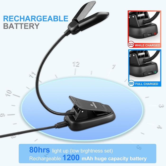 14 LED Rechargeable Book Light for Reading at Night