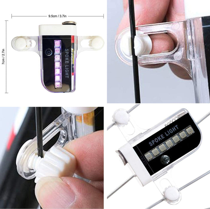 Bike Wheel Lights (2 Pack) - Waterproof LED Bicycle Spoke Tire Lights - 30 Different Patterns - Bike Accessories