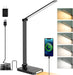 LED Desk Lamp with USB Ports,Touch Desk Lamps for Home Office with 5 Modes