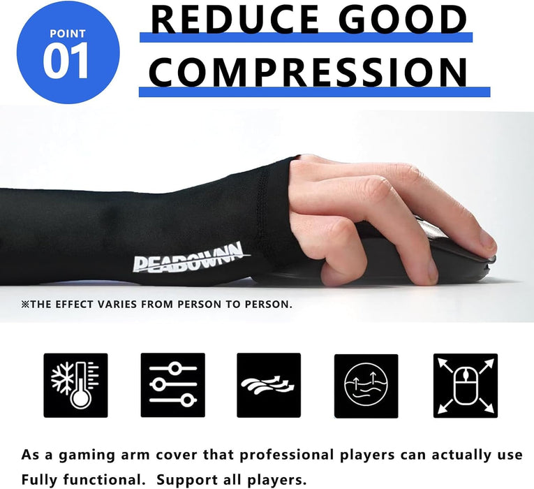 Gaming Sleeve Arm Pc Reduces Friction & Fatigue Arm Sleeves for Gamers cooling Sleeve for women men 1Pcs