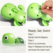 Baby Bath Toys for Kids Ages 1-3, Wind-Up Swimming Turtles, 3 Pack
