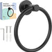Towel Holder for Bathroom Wall Matte Black Towel Ring