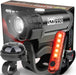 USB Rechargeable Bike Lights Set with Bell, LED Bicycle Front Rear Light