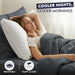 Gusset Bed Pillow, Hotel Pillows Queen Size Set of 2, White