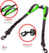 Exquisite Double Dog Coupler No Tangle Swivel for Two Medium Dogs. Premium Quality Attachment for Easy Dog Walking. You Will Absolutely Love This Amazing Gear (Black & Green)
