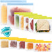 12 Pack Dishwasher Safe Reusable Freezer Bags, Multicolor