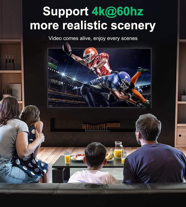 HDMI Switch 4k@60hz Splitter,  Aluminum Bidirectional HDMI Switcher 2 in 1 Out, Manual HDMI Hub Supports HD Compatible with Xbox PS5/4/3 Blu-Ray Player Fire Stick Roku