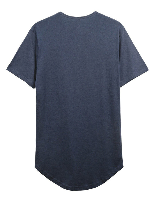 Men Hipster T Shirts Extended Tee Longline Elongated Fashion Casual Hip Hop