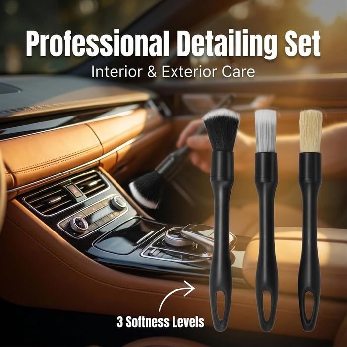 8PCS Car Detailing Kit Boar Brush 160g Reusable Gel Auto & Home Use