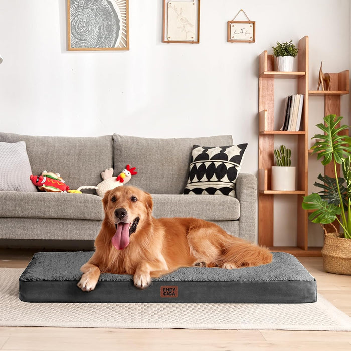 Orthopedic Dog Bed Large with Removable Washable Cover, 41IN Grey