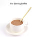 4 PCS 6.7 Inches Coffee Spoons, Stirring Spoons, Tea Spoons Long Handle, Teaspoons, Gold Spoons, Ice Tea Spoons, Long Spoons for Stirring, Espresso Spoons Stainless Steel