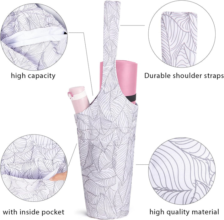 Yoga Mat Bag for Women with Mat Carrier Large Size Pocket