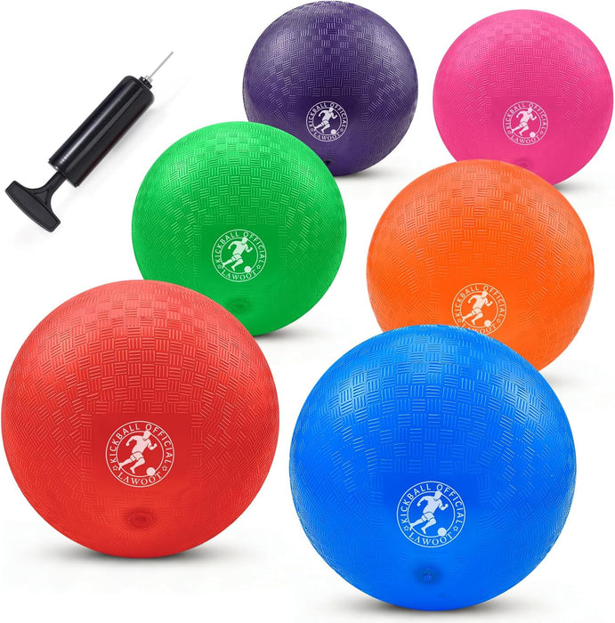 9 Inch Playground Ball Dodgeball Balls Kickball, Pack of 6