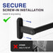 Matte Black 24" Towel Rack, Rustproof Wall Mounted Towel Bar