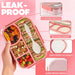 Bento Box for Adults,4 Compartments Lunch Box, Snack Containers Reusable Lunch Containers Drop-Proof, Dishwasher Safe & 
