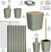 Bathroom Accessories Set - Bathroom Set, Bathroom Accessory Set, Shower Curtain Set, Toilet Brush, Trash Can & Soap Dispenser - Sage Green - 20PC