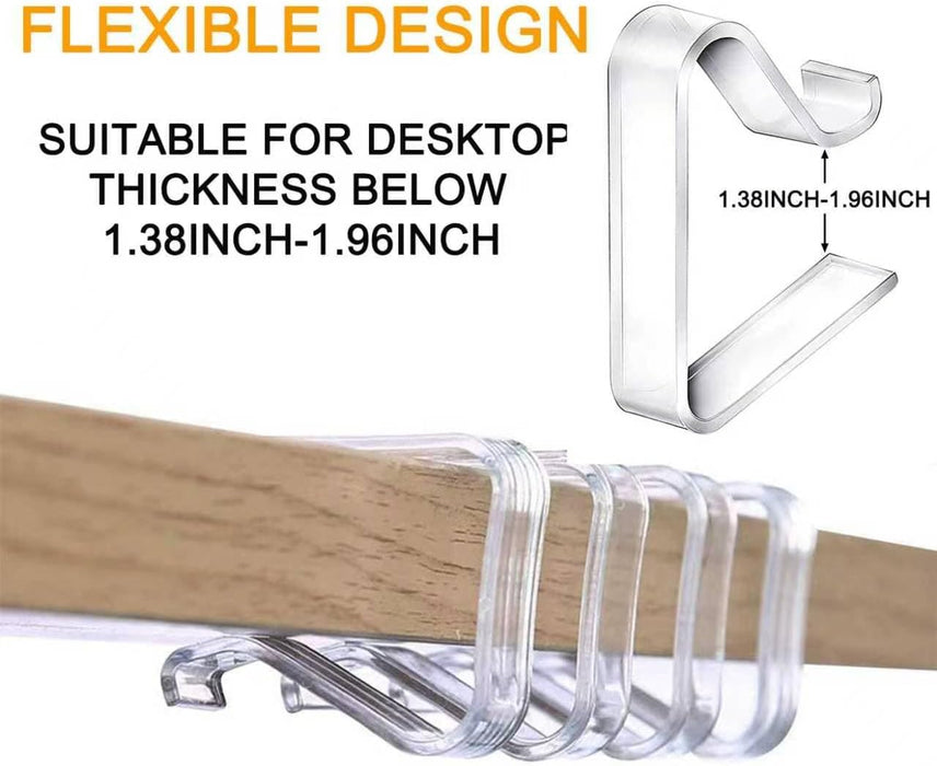 24 Pieces Transparent Clear Tablecloth Clips, Plastic Table Cloth Clips，Windproof Table Cover Holder Clamps，Table Cloth Holder for Home Wedding Party Christmas Outdoor Indoor Picnic Camping(Large)