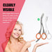 Eyebrow Scissors with Combs For Trimming and Shaping, Powder Steel, Gray