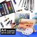 Acrylic Paint Set with Tabletop Easel and Canvas for Kids, Adults