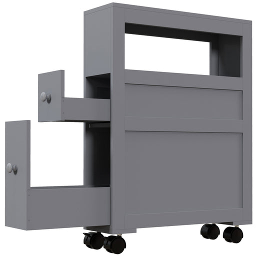 Slim Rolling Bathroom Storage Cabinet