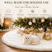 48 Inch White Faux Fur Christmas Tree Skirt, Luxury Plush Tree Base Cover for Holiday Party and Home Christmas Decor