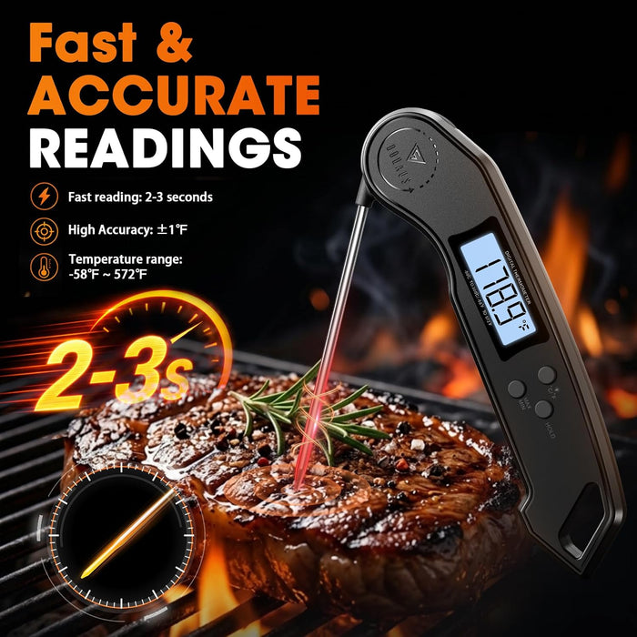 Meat Thermometer Digital – 2 Sec Instant Read Food Thermometer for Cooking
