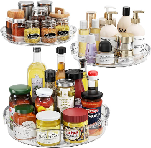 3 Pack Lazy Susan Organizer Turntable for Cabinet, 9.25'' 10.6'' 12''