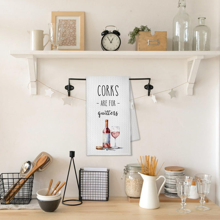Funny Wine Kitchen Dish Towel,Wine Gifts for Women Men,Funny Hand Tea Bar Towel for Kitchen Bathroom Decor,16x24 Inches