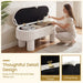 Corduroy Storage Bench with Hidden Compartment