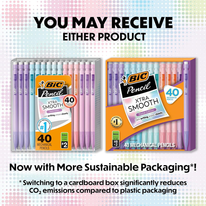 Xtra-Smooth Mechanical Pencils, 0.7 mm Medium Point, 40-Count