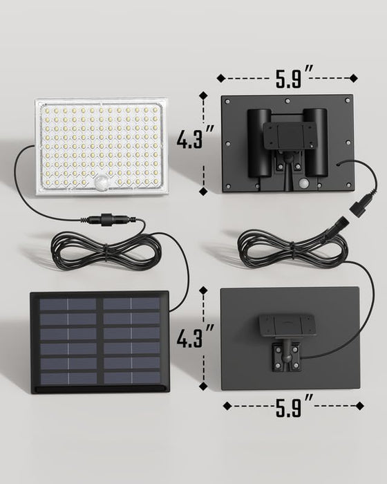Solar Outside Lights with 113 Bright LEDs 7000K with 16ft Cable