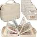 Travel Jewelry Organizer Case,Jewelry Bags for Traveling, Jewelry Binder with 24 Pcs Clear Zipper Velvet Pouches for Sto